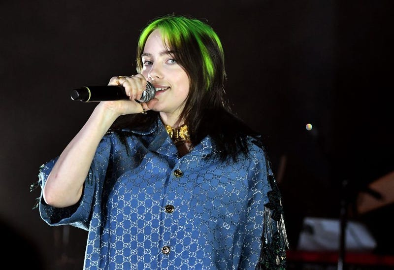 Billie Eilish speaks onstage Billie Eilish, wearing Gucci, speaks onstage at the 2019 LACMA Art + Film Gala Presented By Gucci 