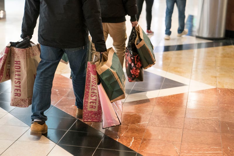 People shop at the King of Prussia Mall on Thanksgiving night ahead of Black Friday.