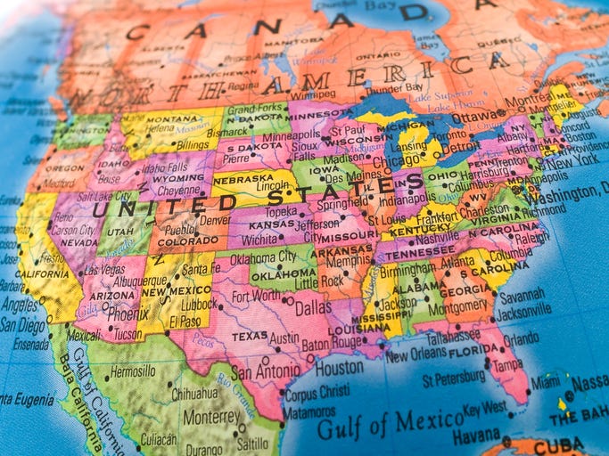 map of the U.S.