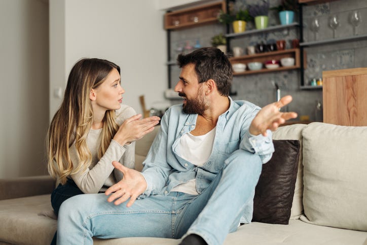 Couple arguing