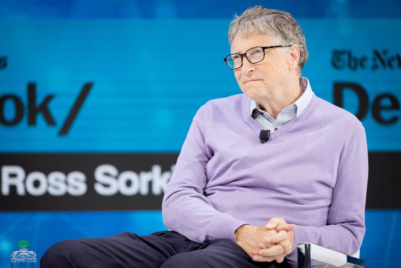 Bill Gates, Co-Chair, Bill & Melinda Gates Foundation speaks onstage at 2019 New York Times Dealbook on November 06, 2019 in New York City. (Photo by Mike Cohen/Getty Images for The New York Times)
