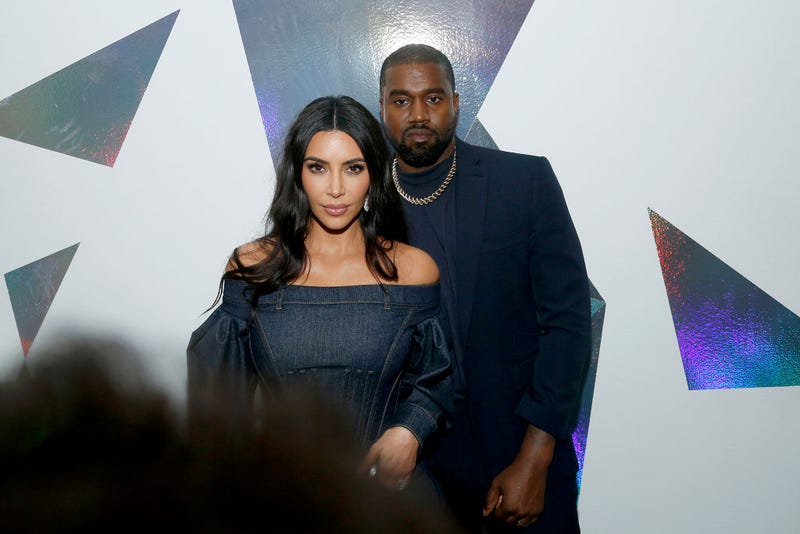 Kim Kardashian and Kanye West.