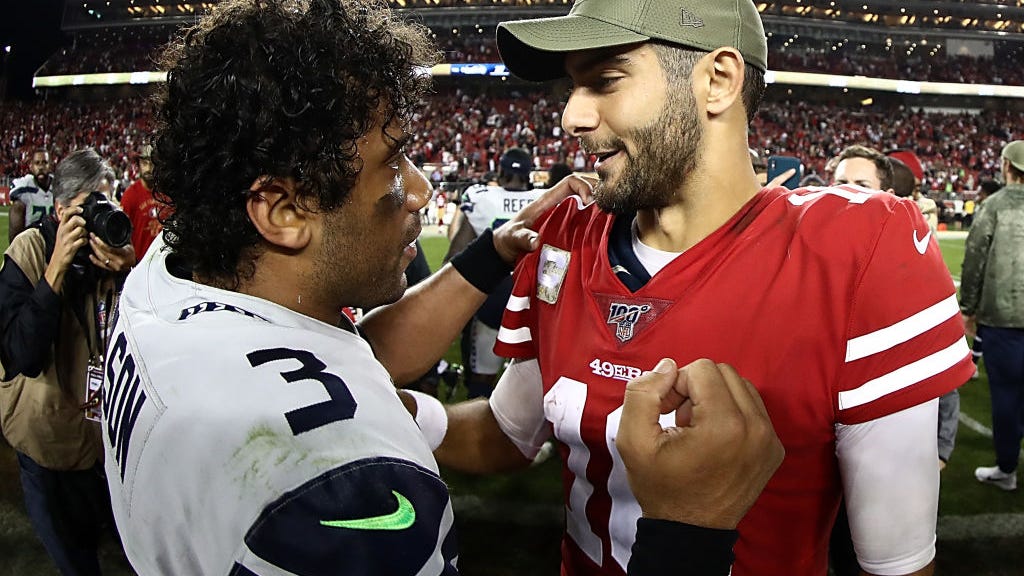 How Aaron Rodgers, Russell Wilson news affects Jimmy Garoppolo