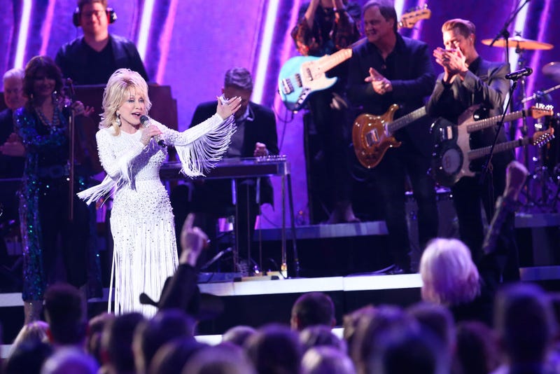 Dolly Parton performs onstage during the 53rd annual CMA Awards at the Bridgestone Arena on November 13, 2019 in Nashville, Tennessee.