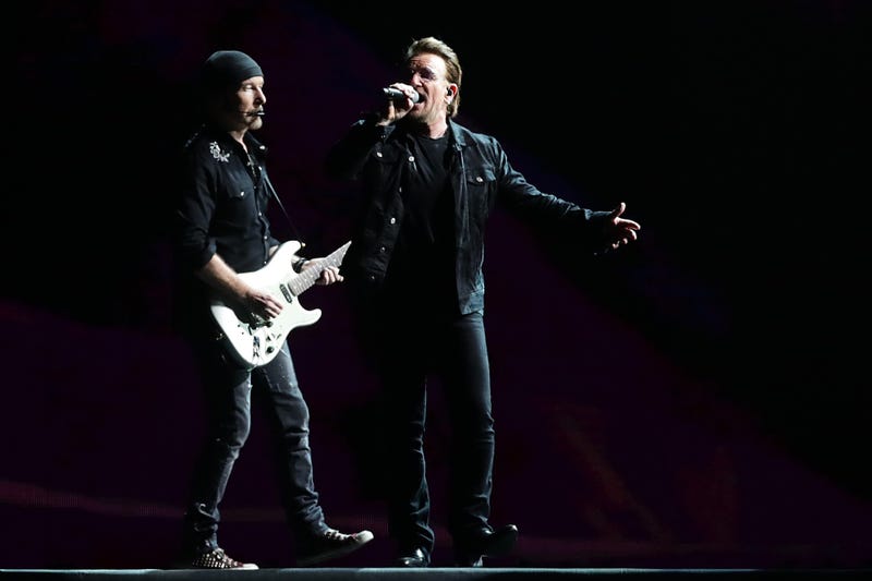Bono and The Edge of U2 perform live in concert