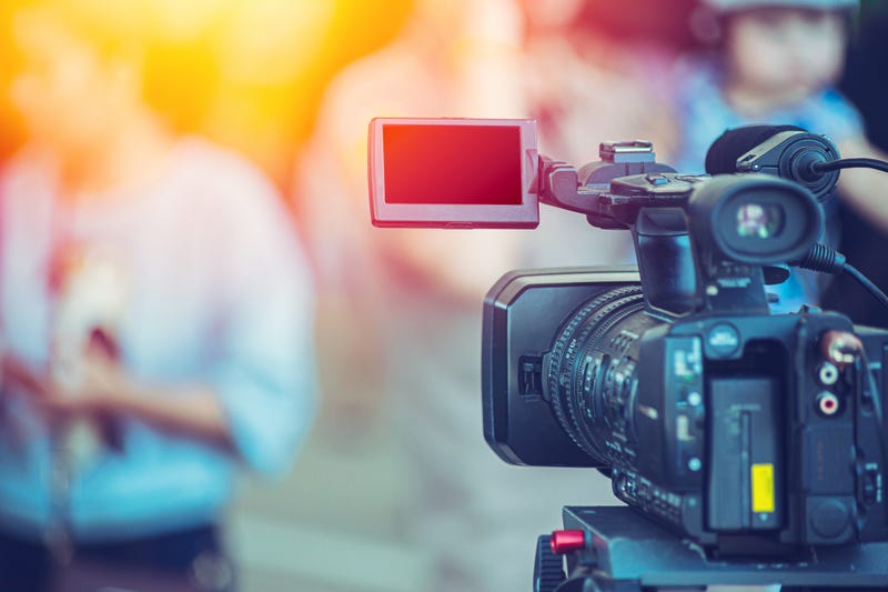 TV reporter on camera