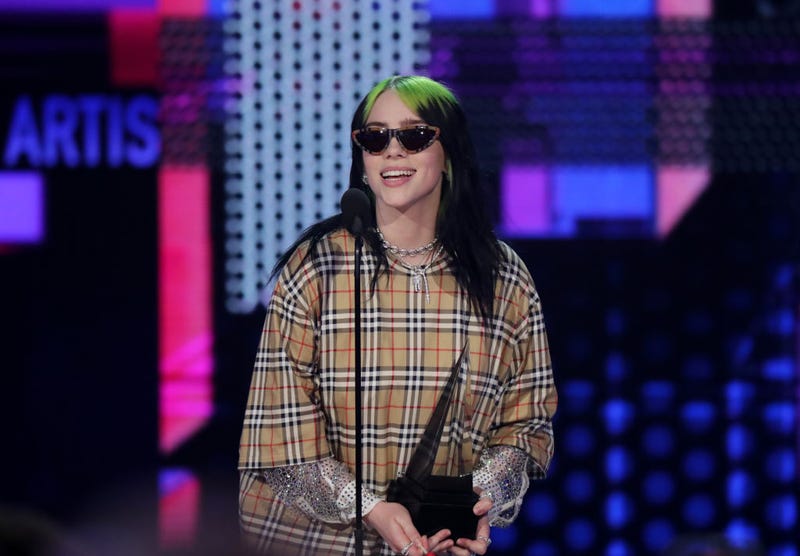 Billie Eilish accepts the Favorite Artist - Alternative Rock award onstage during the 2019 American Music Awards