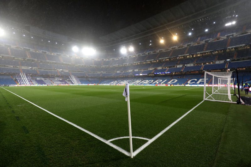 General view inside the stadium prior to the UEFA Champions League group A match between Real Madrid and Paris Saint-Germain at Bernabeu on November 26, 2019 in Madrid, Spain.