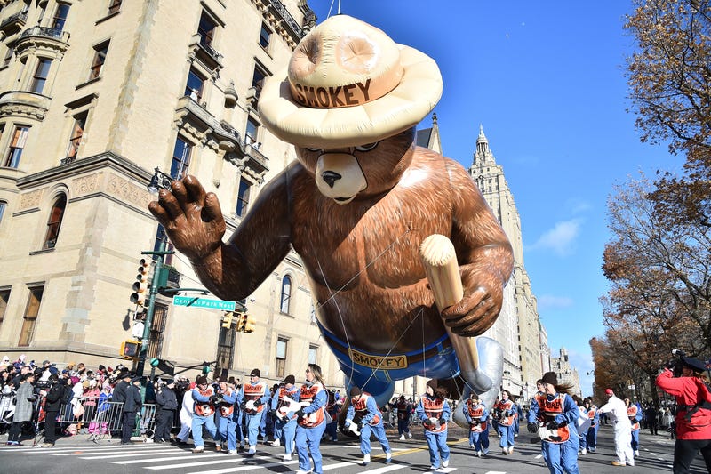 Smokey the Bear at the 93rd Annual Macy's Thanksgiving Day Parade on November 28, 2019 in New York City.