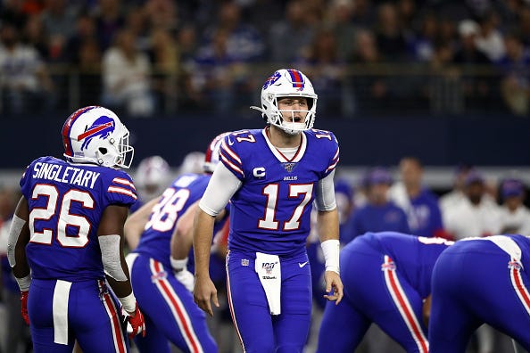 Josh Allen, Devin Singletary 