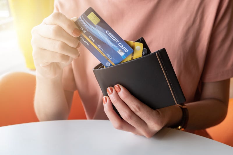 Debit cards in wallet
