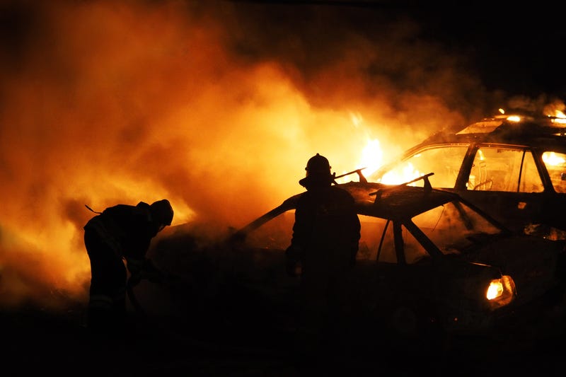 Local firefighters made a grim discovery after working to extinguish a vehicle fire in Detroit on Friday evening.