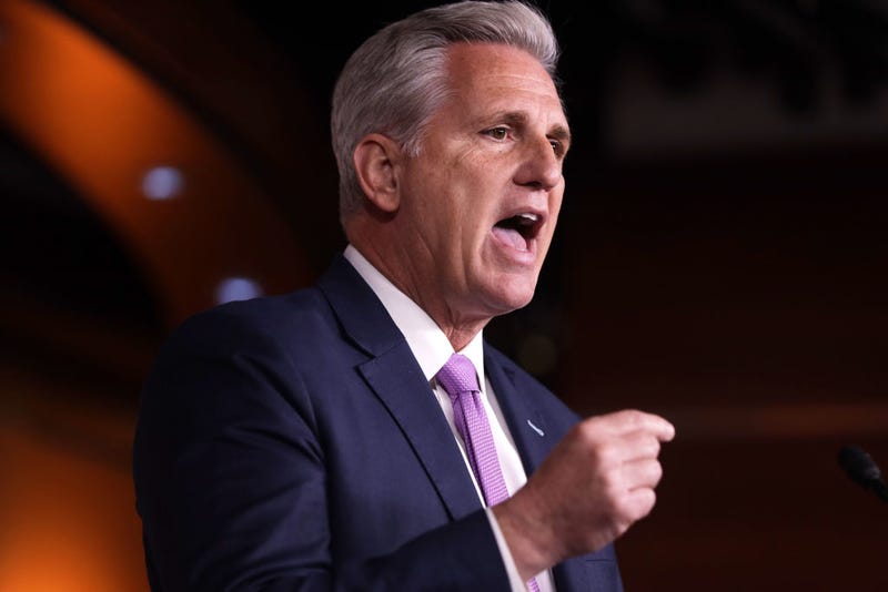 U.S. House Minority Leader Rep. Kevin McCarthy (R-CA) speaks during his weekly news conference.