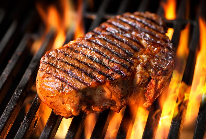Steak On A Grill