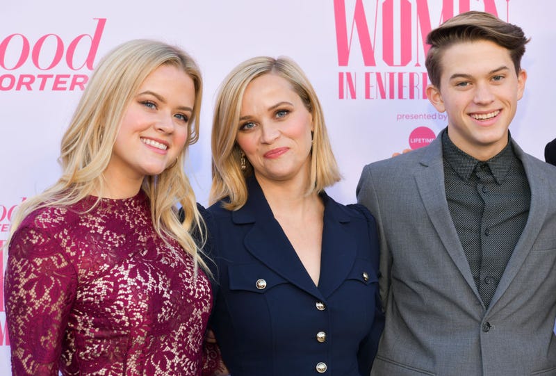 Ava Elizabeth Phillippe, Reese Witherspoon, and Deacon Phillippe attend The Hollywood Reporter's Annual Women in Entertainment Breakfast Gala at Milk Studios on December 11, 2019 in Hollywood, California.