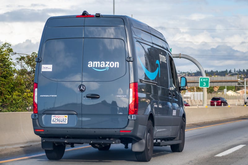 amazon van on highway