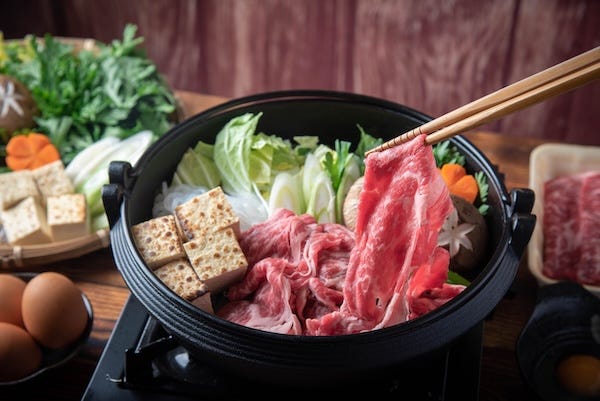 Sukiyaki, Japanese famous beef hot pot