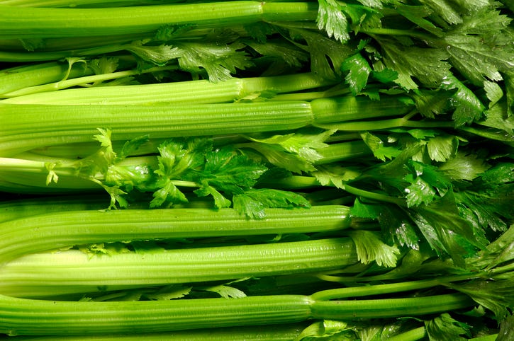 Close up of celery. 