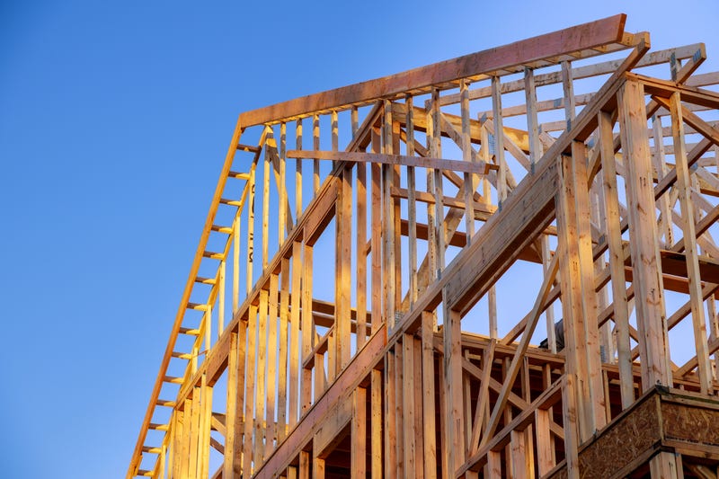 A home under construction.