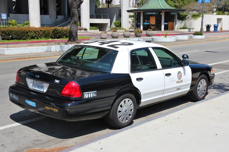 los angeles police car