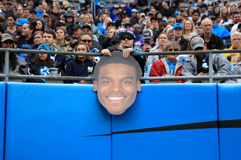 Panthers quarterback Cam Newton, seen in cutout form