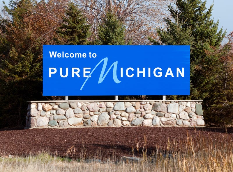 Welcome to Pure Michigan sign