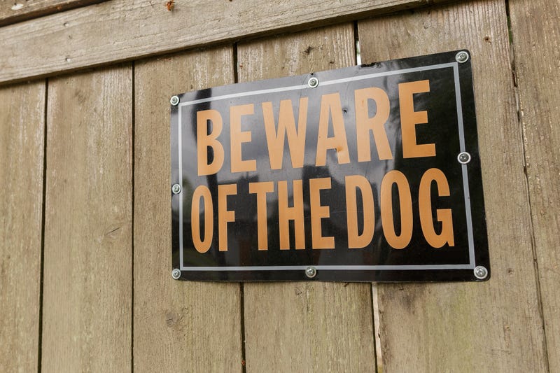 dog warning