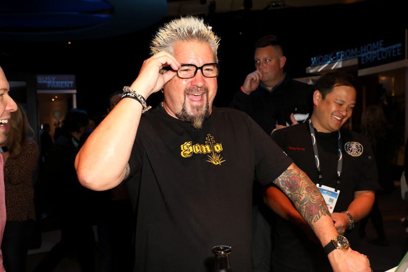 Guy Fieri demos Echo Frames at the Amazon After Hours event during CES 2020 at The Venetian Las Vegas on January 07, 2020 in Las Vegas, Nevada.