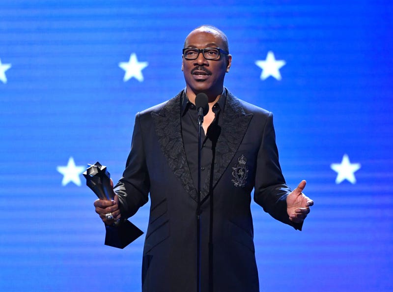 Eddie Murphy accepts the Lifetime Achievement Award onstage during the 25th Annual Critics' Choice Awards at Barker Hangar on January 12, 2020 in Santa Monica, California.