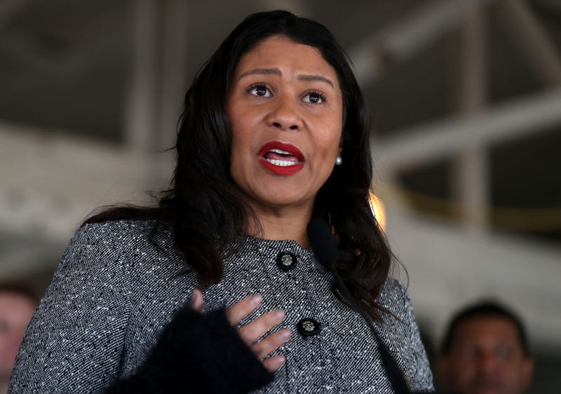 San Francisco Mayor London Breed speaks during a news conference at the future site of a Transitional Age Youth Navigation Center on January 15, 2020 in San Francisco, California.