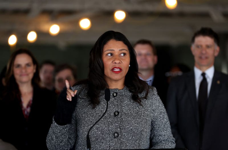 San Francisco Mayor London Breed speaks during a news conference at the future site of a Transitional Age Youth Navigation Center on January 15, 2020 in San Francisco, California