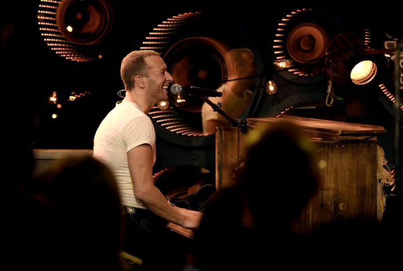 Chris Martin of Coldplay Performs at Inaugural RADIO.COM Live Event Series During Grand Opening Of HD Radio Sound Space at Entercom Los Angeles