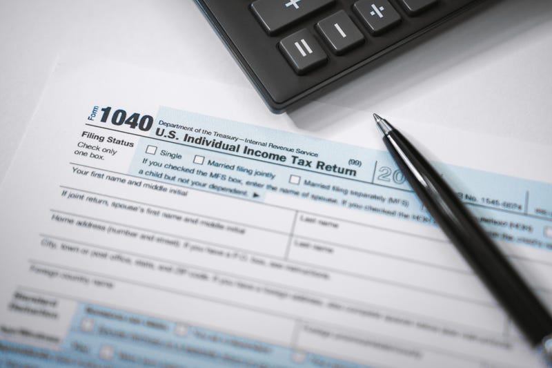 Tax Planning. Close Up of Income Tax Form