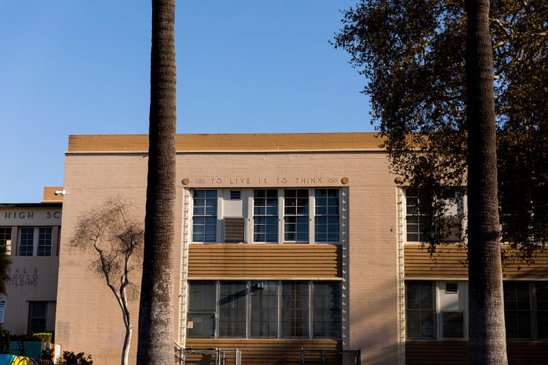 exterior of hollywood high school
