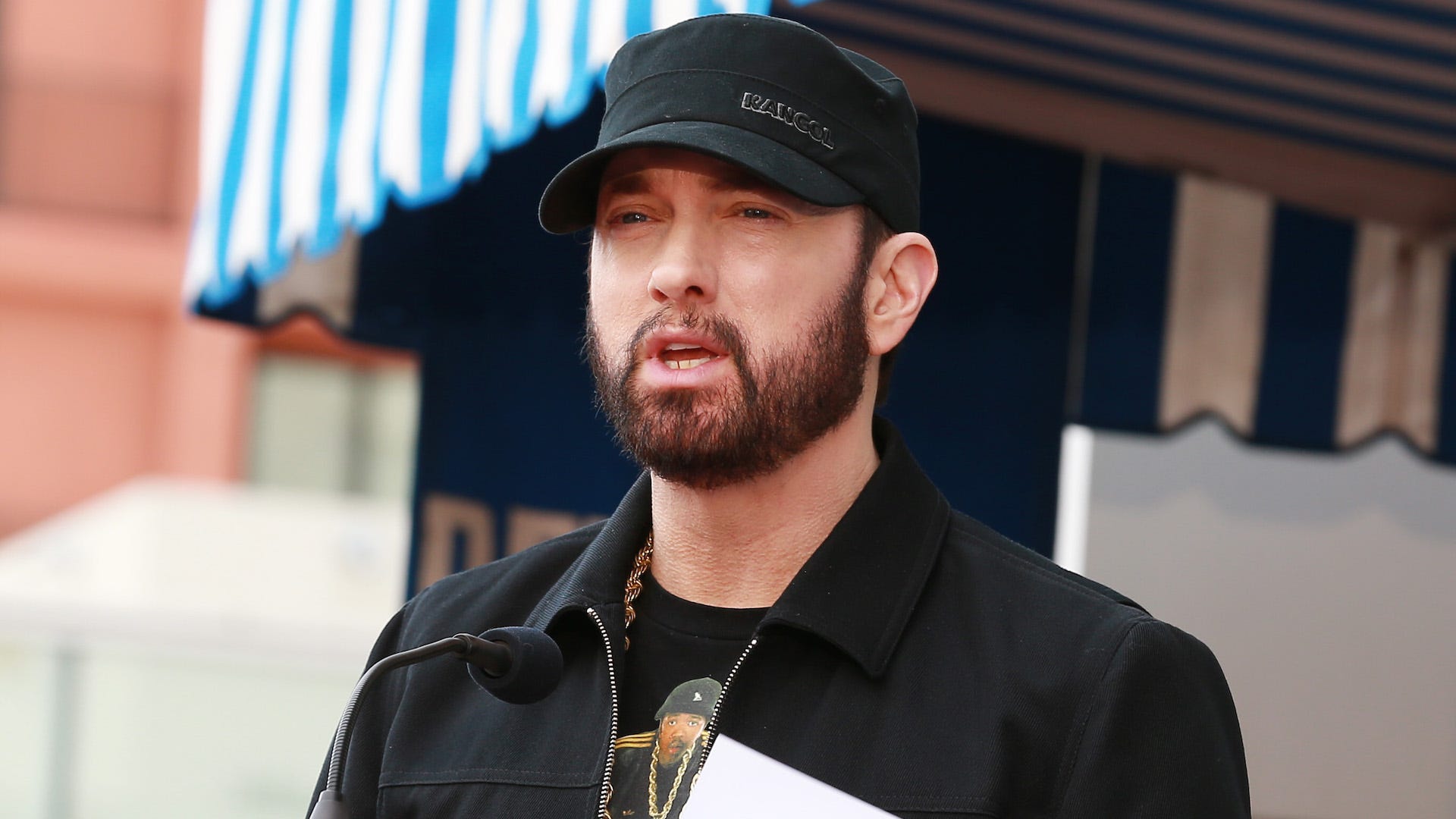 Eminem serves up Mom's Spaghetti in Detroit and teases new music with Skylar Grey
