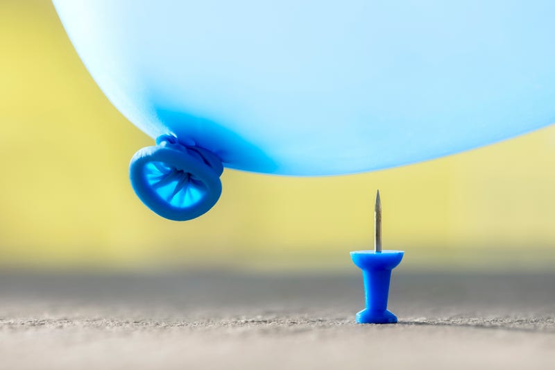 Balloon about to pop. 