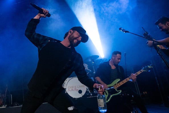 Chris Lane performs at the Belasco Theatre in Los Angeles