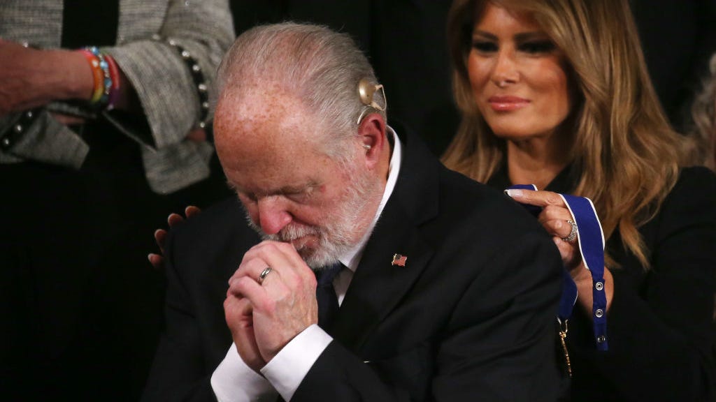 Rush Limbaugh announces 'progression' of Stage 4 lung cancer: 'The days where I do not think I'm under a death sentence are over'