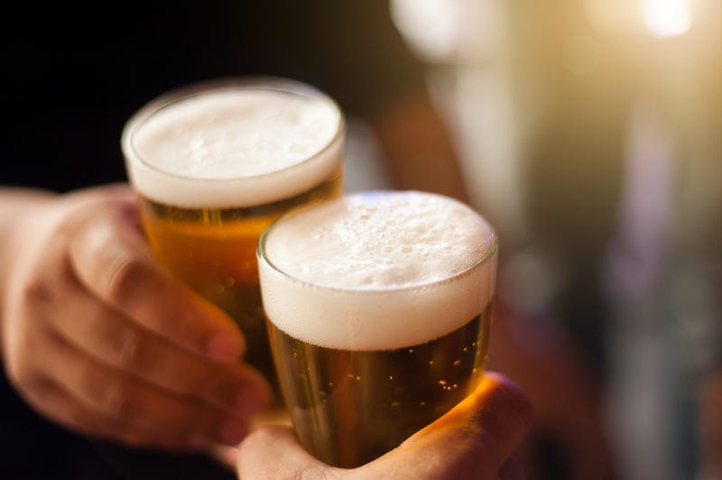 Two pints of beer. 