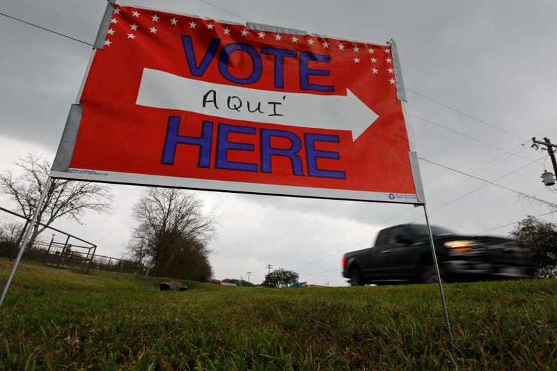 Vote Here sign