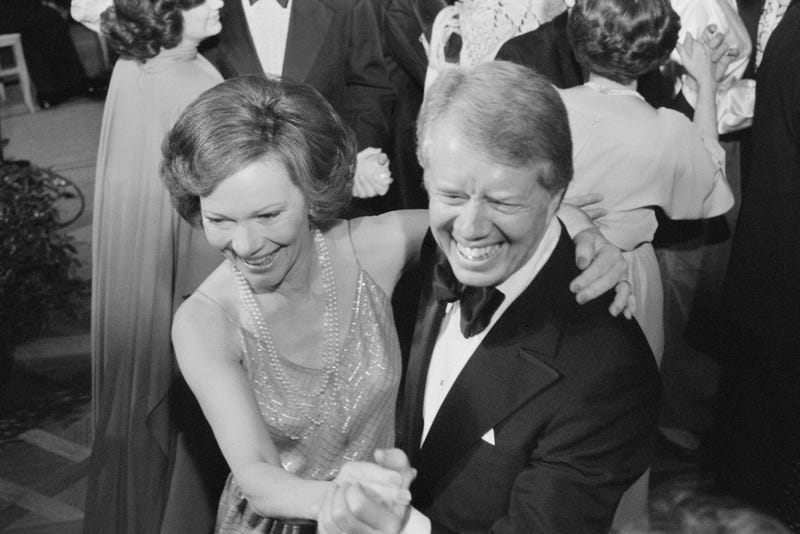 U.S. President Jimmy Carter and First Lady Rosalynn Carter dance at a White House Congressional Ball, Washington, D.C., USA, photograph by Marion S. Trikosko, Dec. 13, 1978.
