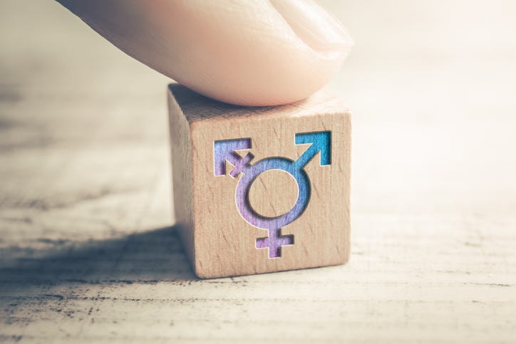transgender symbol on a dice