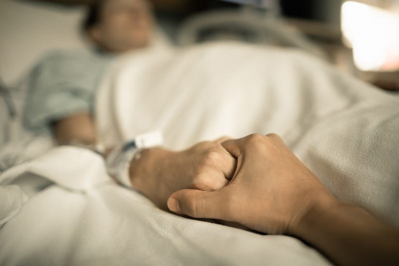 Deathbed stock photo.