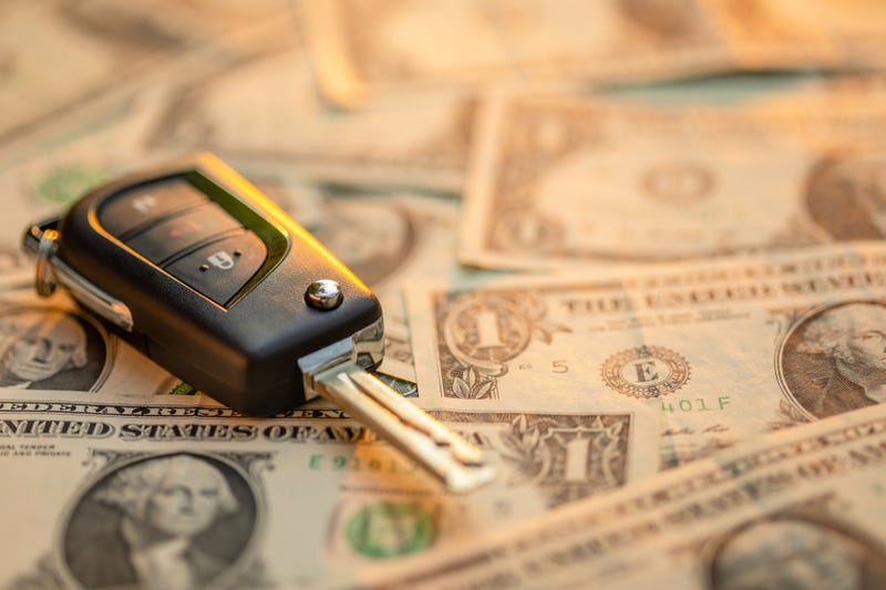 Car key and money