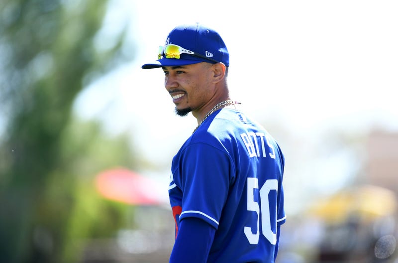 Mookie Betts #50 of the Los Angeles Dodgers.