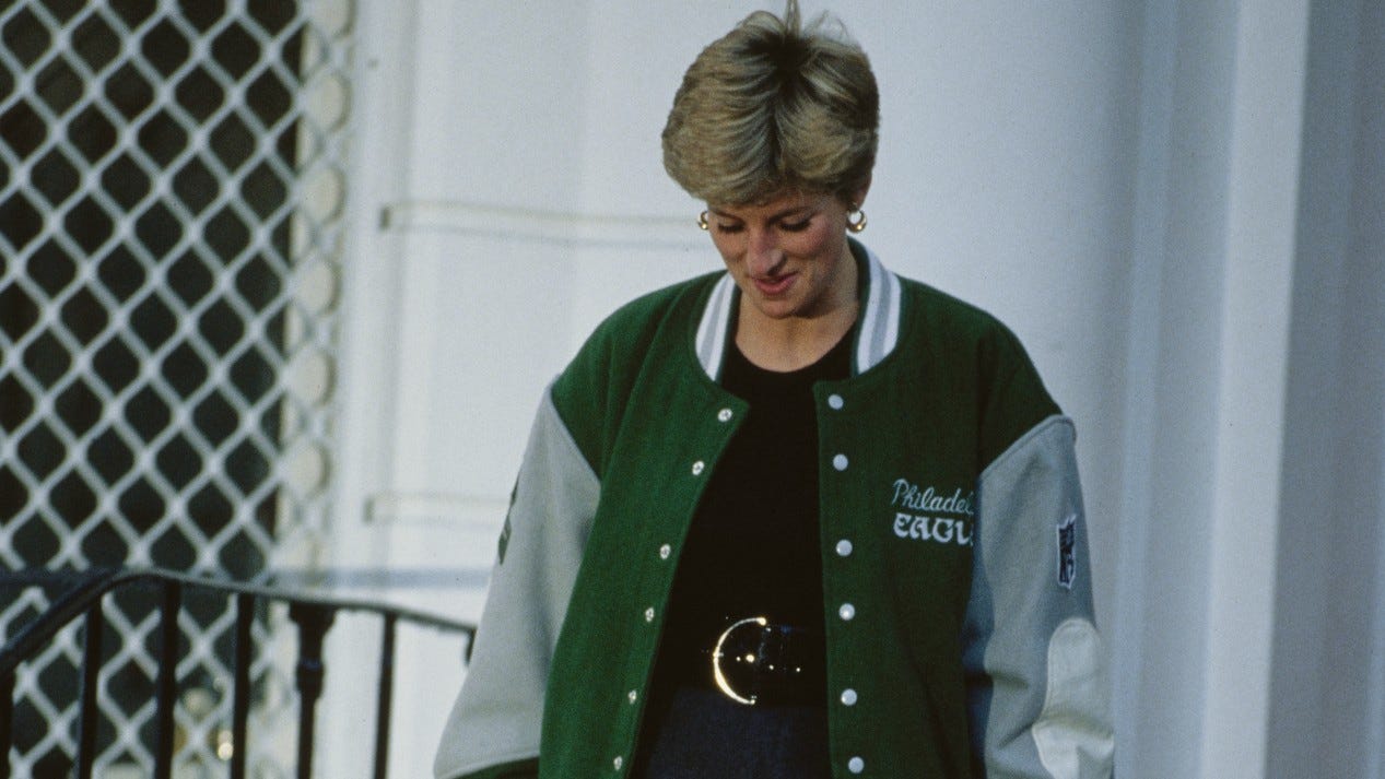 The story behind the photo of Princess Diana in an Eagles jacket