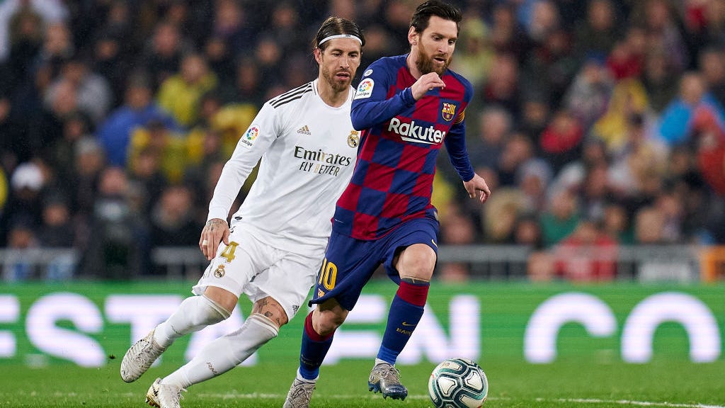 Sergio Ramos le da la bienvenida a Messi