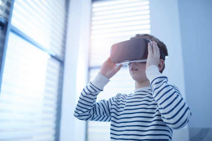 child using VR