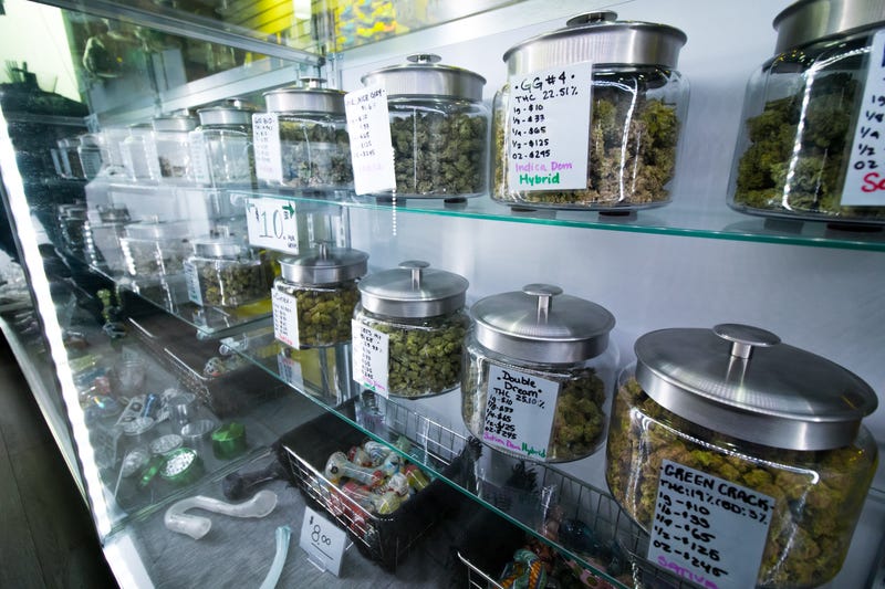 Interior of cannabis dispensary