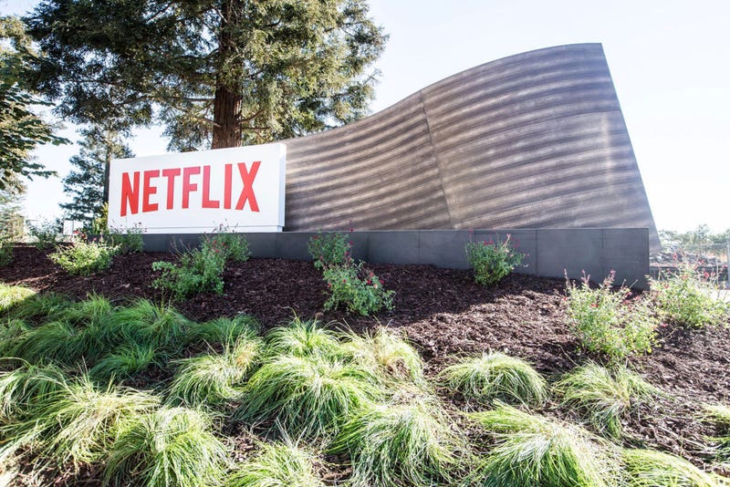 In this handout photo provided by Netflix, is a view of Netflix's headquarters located in Los Gatos on April 20, 2020 in Los Gatos, California.